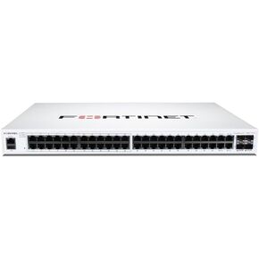 Fortinet FortiSwitch 100 FS-148F-POE Ethernet Switch - 48 Ports - Manageable - 2 Layer Supported - Modular - 476.30 W Power Consumption - 370 W PoE Budget - Optical Fiber, Twisted Pair - PoE Ports - 1