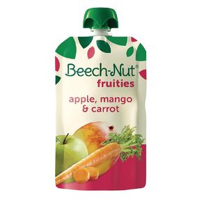 Beech-Nut Baby Food Pouches, Apple Mango Carrot Fruit Puree Baby & Toddler Food, 3.5 oz (12 Pack)