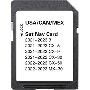 بطاقة SD للملاحة بنظام تحديد المواقع TD2K-66-EZ1 متوافقة مع خرائط 2021-2023 3 / CX5 / CX9 / CX30، 2022-2023 MX30 / CX50، خرائط الولايات المتحدة الأمريكية/CAN/MEX