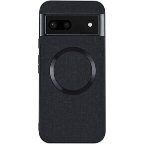 for Google Pixel 8A Case Compatible with Magsafe,Google Pixel 8a Phone Case Soft Silicone Bumper Luxury Simple Pure Texture Classic Business Protective Hybrid Cover for Google Pixel 8A Purple