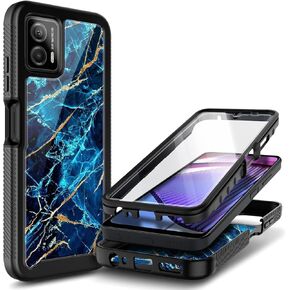 حافظة لهاتف Motorola Moto G 5G 2023، حافظة Moto G Power 5G 2023 مع [واقي شاشة مدمج]، حافظة متينة مقاومة للصدمات لكامل الجسم - ياقوتي in Kuwait