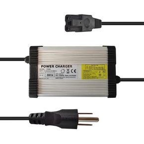 84V 5A Battery Charger for 20S 72V Lithium Li-ion Battery Pack with 3 Holes Plug, Aluminum Shell