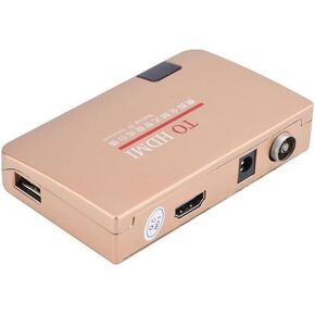 RF to HDMI Converter Adapter All-Standard Converter Analog TV Receiver Adapter with Remote Control for Projectors, Multimedia Teaching, Network Engineering(US)