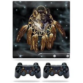Skin Compatible with Sony Playstation 3 PS3 Slim + 2 Controllers – Wolf Dreams | MightySkins Protective, Durable, and Unique Vinyl wrap Cover | Easy to Apply, Remove | Made in The USA