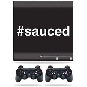 Skin Compatible with Sony Playstation 3 PS3 Slim + 2 Controllers – Sauced 2 | MightySkins Protective, Durable, and Unique Vinyl wrap Cover | Easy to Apply, Remove, and Change Styles | Made in The USA