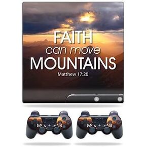 Skin Compatible with Sony Playstation 3 PS3 Slim + 2 Controllers – Move Mountains | MightySkins Protective, Durable, and Unique Vinyl wrap Cover | Easy to Apply, Remove | Made in The USA