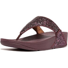 FitFlop women's Lulu Glitter Toe-Post Sandals Wedge