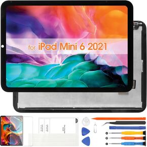 Screen Replacement for iPad Mini 6 6th 2021 LCD Display for iPad Mini6 A2567 A2568 A2569 Digitizer Touch Screen Assembly with Free Tools(Black,8.3 inch)