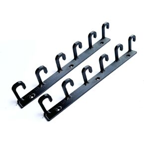 OUHEER 2pcs Under shelf cable hanger， Under Desk Shelf hook for cable, 6 hooks of shelf