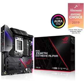 اللوحة الأم للألعاب Asus Rog Zenith Extreme Alpha X399 HEDT AMD Threadripper 2 (TR4) EATX DDR4 M.2 10G LAN USB 3.1 Gen2