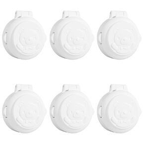 DOERDO 6Pcs Children Safety Button Security Lock, Car Washing Machine Computer Key Start Protection Cover,Baby Safety Prevent Pressing Device, 1.7Inch