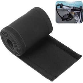 60" Trolling Motor Cable Sleeve with Velcro Black Neoprene Marine Wire Organizer Cover