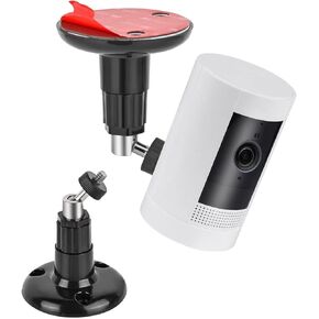 1 Pack Adhesive Ring Camera Mount Stick Up Mount Holder Compatible with Outdoor Security Camera, 360° Degree Adjustable Security Mounting Bracket,Camera Not Included (White, 1 pack)