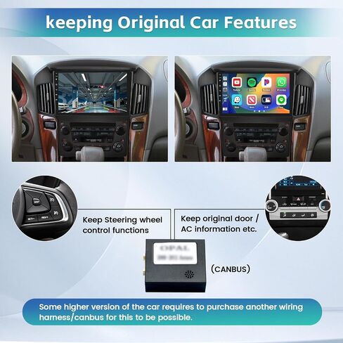 [2G+64G] ستيريو Android 13 لسيارة Lexus RX300 1998-2003 وToyota Harrier 1997-2003، راديو GPS بشاشة لمس 9 بوصات مع Carplay لاسلكي Android Auto WiFi Bluetooth RDS كاميرا احتياطية in Saudi Arabia