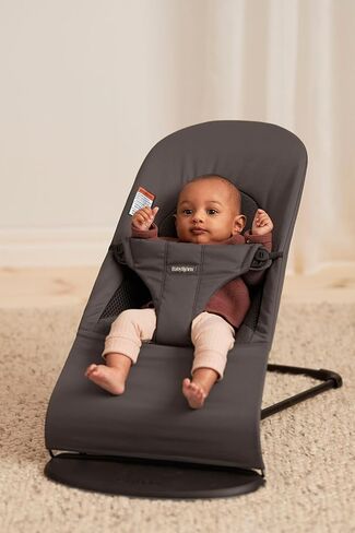 BabyBjörn Bouncer Balance ناعم منسوج/جيرسي، ثلاثي الأقمشة، رمادي داكن in Saudi Arabia