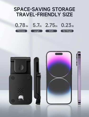 3 in 1 Charging Station with 18W Wall Adapter, Portable Foldable Travel Charger Stand for Multiple Devices, Fast Charge Compatible with iPhone, iWatch, AirPods in Saudi Arabia