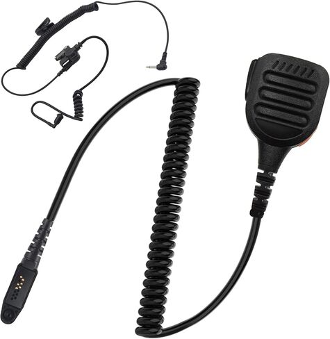 Waterproof Radio Speaker Mic Walkie Talkie Shoulder Handheld Microphone with PTT for Ailunce HD1 HAG1 Retevis RT29 RT47 RT47V RT48 RT82 RT83 RT87 NR30 EX500 GP328plus Black (328plus-01) in Saudi Arabia
