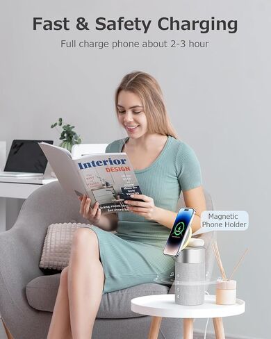 Bluetooth Speaker, Night Light, 15W Magnetic Fast Charging for Apple in Kuwait