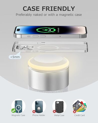 Bluetooth Speaker, Night Light, 15W Magnetic Fast Charging for Apple in Kuwait