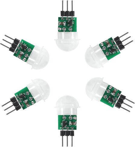 6PCS AM312 Mini Human Sensor Module, HC-SR312 Pyroelectric Infrared PIR Motion Automatic Detector DC 2.7 to 12V with 10pin Wire for Arduino in Saudi Arabia