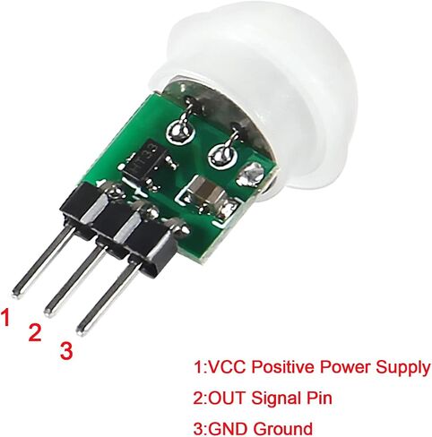 6PCS AM312 Mini Human Sensor Module, HC-SR312 Pyroelectric Infrared PIR Motion Automatic Detector DC 2.7 to 12V with 10pin Wire for Arduino in Saudi Arabia