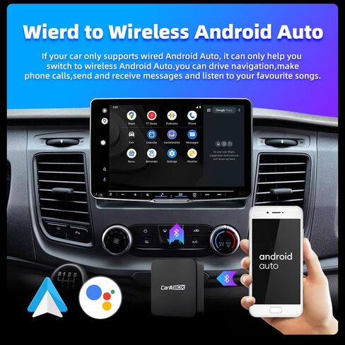 محول Kado 2 في 1 Android Auto وCarplay اللاسلكي لأجهزة iPhone، تحويل سلكي إلى CarPlay لاسلكي وAndroid Auto، دونجل للسيارات السلكية من المصنع OEM، اتصال تلقائي سريع ومستقر، زمن وصول منخفض in Saudi Arabia