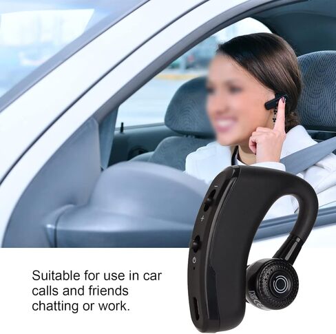 V9 Bluetooth Earpiece, Single Ear Hook Earphone, 14 Hours Talktime, Noise Cancelling Bluetooth Headset for Sports Driving Business in Saudi Arabia