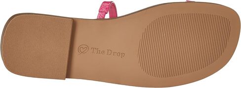 صندل مسطح نسائي من The Drop بمقدمة مربعة وشريطين in Saudi Arabia
