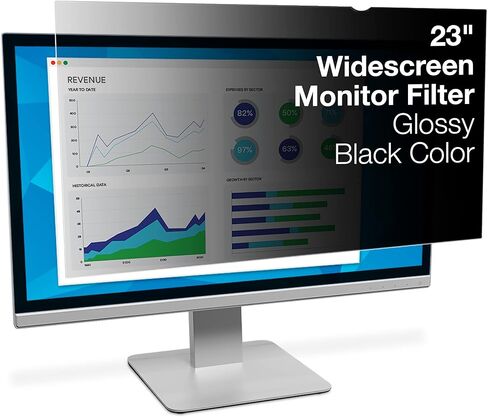 3M Privacy Filter for 23.0 Inch Widescreen Monitor, Reversible Gloss/Matte, Reduces Blue Light, Screen Protection, 16:9 Aspect Ratio (PF230W9B) in Saudi Arabia