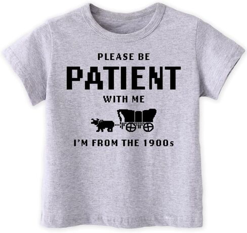 Kids Toddler Baby Boys Girls Please Be Patient with Me Im from The 1900S T-shirt Graphic Vintage Tee Shirts Fun Gift in Saudi Arabia