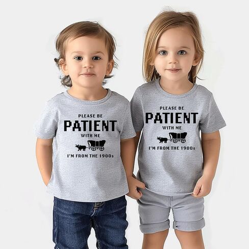 Kids Toddler Baby Boys Girls Please Be Patient with Me Im from The 1900S T-shirt Graphic Vintage Tee Shirts Fun Gift in Saudi Arabia