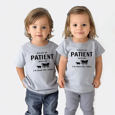 Kids Toddler Baby Boys Girls Please Be Patient with Me Im from The 1900S T-shirt Graphic Vintage Tee Shirts Fun Gift in Saudi Arabia