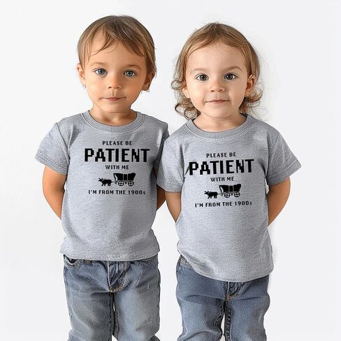 Kids Toddler Baby Boys Girls Please Be Patient with Me Im from The 1900S T-shirt Graphic Vintage Tee Shirts Fun Gift in Saudi Arabia