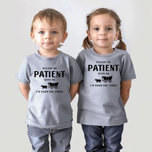 Kids Toddler Baby Boys Girls Please Be Patient with Me Im from The 1900S T-shirt Graphic Vintage Tee Shirts Fun Gift in Saudi Arabia