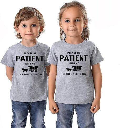 Kids Toddler Baby Boys Girls Please Be Patient with Me Im from The 1900S T-shirt Graphic Vintage Tee Shirts Fun Gift in Saudi Arabia