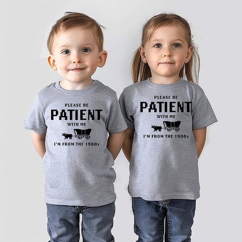 Kids Toddler Baby Boys Girls Please Be Patient with Me Im from The 1900S T-shirt Graphic Vintage Tee Shirts Fun Gift in Saudi Arabia