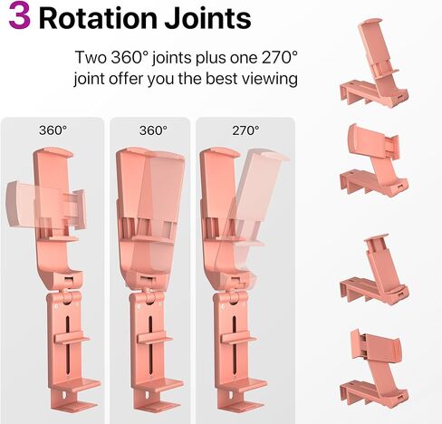 Airplane Travel Phone Holder: Hands Free Viewing with Multi-Directional Dual 360 Degree Rotation,Travel Accessories Must Haves Phone Holder for Flying,Table or Outdoor,Travel Essentials for Flying in Kuwait