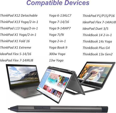 Digital Pen 2 Compatible for Lenovo Digital Pen 2,Compatible with Lenovo IdeaPad Flex 5/7 Series,Yoga 6/7/9 Series,Yoga Book 9/7i/2i,13w/300w Yoga,ThinkBook 13x G2 IAP-21AT Pen(Gray) in Saudi Arabia
