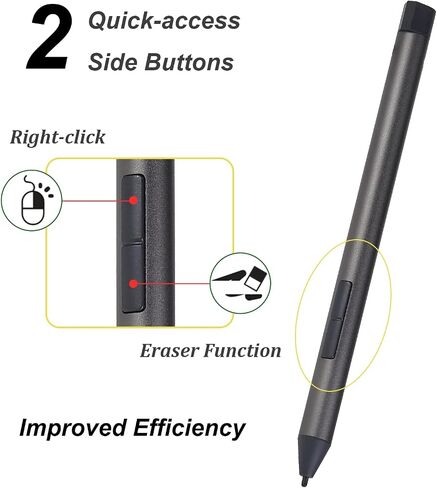 Digital Pen 2 Compatible for Lenovo Digital Pen 2,Compatible with Lenovo IdeaPad Flex 5/7 Series,Yoga 6/7/9 Series,Yoga Book 9/7i/2i,13w/300w Yoga,ThinkBook 13x G2 IAP-21AT Pen(Gray) in Saudi Arabia