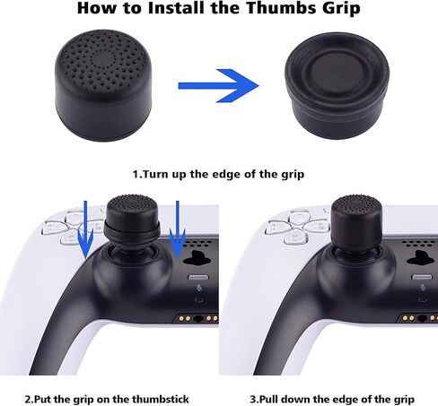 4 Pairs (8PCS) of Ergonomic Thumbsticks Grips for PlayStation 5 (PS5)|PS4|Xbox Series X-S/One|Nintendo Switch Pro|3 Heights&Texture Convex and Concave [14/8/6 mm] in Saudi Arabia