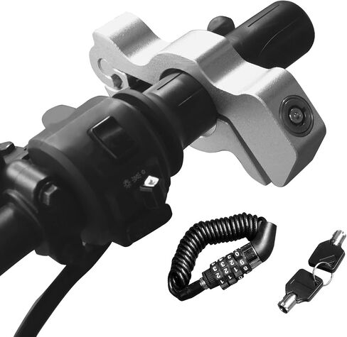 Motorcycle Locks Anti Theft Heavy Duty Brake Lock, Handlebar Lock with Helmet Lock, Universal for Motorcycle Moped Motorbike Scooters ATV Dirt Bike Street Bike, Black in Saudi Arabia
