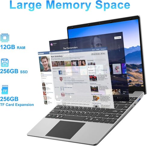 كمبيوتر محمول Jumper مقاس 14 بوصة، وذاكرة وصول عشوائي سعتها 12 جيجابايت DDR4 ومحرك أقراص SSD بسعة 256 جيجابايت، وأجهزة كمبيوتر محمولة تعمل بنظام Windows 11 مع معالج Celeron، وكمبيوتر خفيف الوزن بشاشة FHD 1080p، ومكبرات صوت مزدوجة، وواي فاي ثنائي النطاق (2 in Kuwait