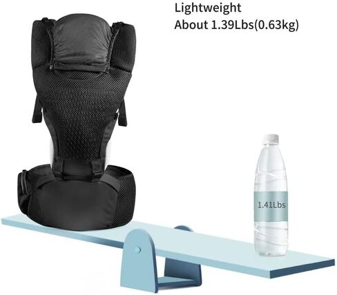 Baby Carrier with hip seat Newborn to Toddler, 8 in 1 Waist & Lumber Support, Breathable Airflow Head Cover, Ergonomic M position, Infant Carrier Backpack All season Lightweight, Waist belt 52.36 inch in Saudi Arabia