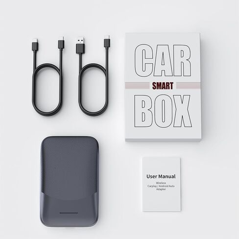 محول سيارة Kello Wireless Android Auto، التوصيل والتشغيل اللاسلكي Android Auto Dongle لهواتف Android، مناسب لعام 2015 وما فوق السيارات يحول Android Auto السلكي إلى لاسلكي (أسود) in Kuwait