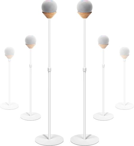 Floor Stand for HomePod mini, Height Adjustable, Balanced and Stable Chassis, Suitable for Living Rooms, Bedrooms, Bathrooms and Gyms (2 Pack Black) in Kuwait