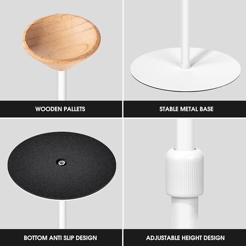 Floor Stand for HomePod mini, Height Adjustable, Balanced and Stable Chassis, Suitable for Living Rooms, Bedrooms, Bathrooms and Gyms (2 Pack Black) in Kuwait