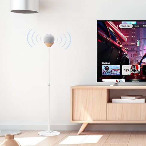 Floor Stand for HomePod mini, Height Adjustable, Balanced and Stable Chassis, Suitable for Living Rooms, Bedrooms, Bathrooms and Gyms (2 Pack Black) in Kuwait