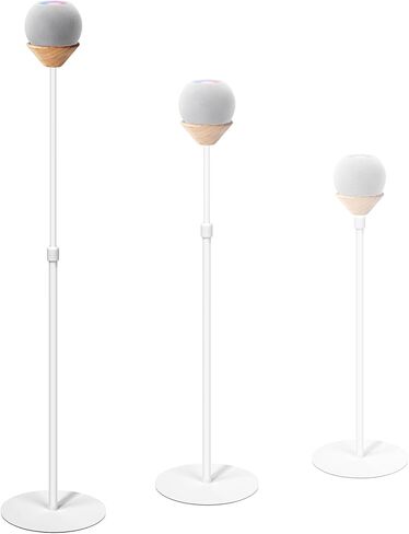 Floor Stand for HomePod mini, Height Adjustable, Balanced and Stable Chassis, Suitable for Living Rooms, Bedrooms, Bathrooms and Gyms (2 Pack Black) in Kuwait