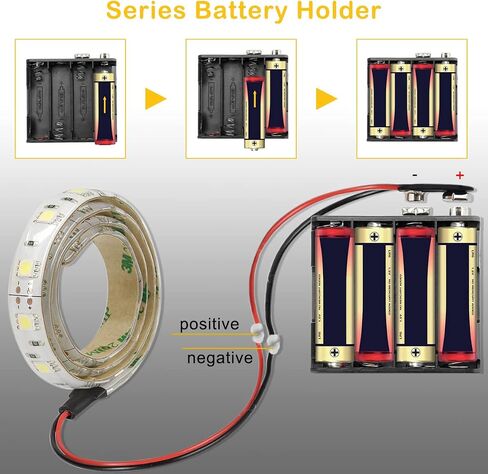 8 PCS 4 AA Battery Holder 6V Battery Case Box with Snap Connector 2-Pin Converter Wire I-Type, 4 Slots Battery Holder for LED Light Strip RC Car Safe, Plastic Battery Box in Saudi Arabia