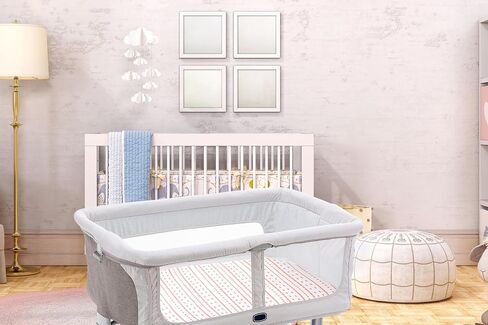 5 Pack Bedside Sleeper Bassinet Fitted Sheets, Organic Cotton, 33x20x4 Inches, Compatible with Pads size between 17-21" in Width, X 29-33" in Length, and 1.5-4’’ Thick (Grey) in Saudi Arabia